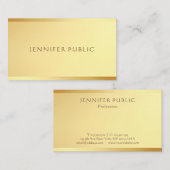 Glamour Gouden Sjabloon Modern Professioneel Ontwe Visitekaartje (Voorkant / Achterkant)