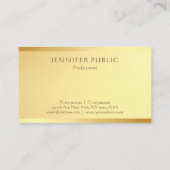 Glamour Gouden Sjabloon Modern Professioneel Ontwe Visitekaartje (Achterkant)
