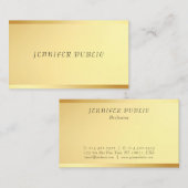 Glamour Gouden Sjabloon Modern Uitstekend Ontwerp Visitekaartje (Voorkant / Achterkant)