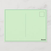  glamour: grillige Afro Pin-Up Mint Groen Briefkaart (Achterkant)