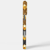 Glamour Guard: met glitters bezaaid leer Case-Mate iPhone Case (Achterkant / Rechts)