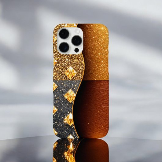 Glamour Guard: met glitters bezaaid leer Case-Mate iPhone Case