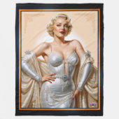  Glamour Hollywood Blonde Beauty Fleece Deken (Voorkant)