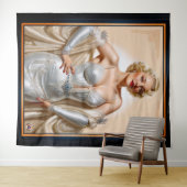 Glamour Hollywood Blonde Beauty Wandkleed (In Situ (horizontaal))