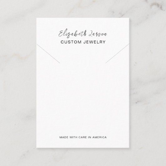 Glamour Hoops Custom Logo Chic Collectie Wit Contactkaartje (Voorkant)