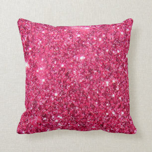 Glamour Hot Pink Glitter Print Kussen