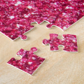 Glamour Hot Pink Glitter Print Legpuzzel (Zijkant)