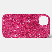 Glamour Hot Roze Glitterprint Case-Mate iPhone Case (Achterkant (horizontaal))