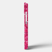 Glamour Hot Roze Glitterprint Case-Mate iPhone Case (Achterkant / Links)