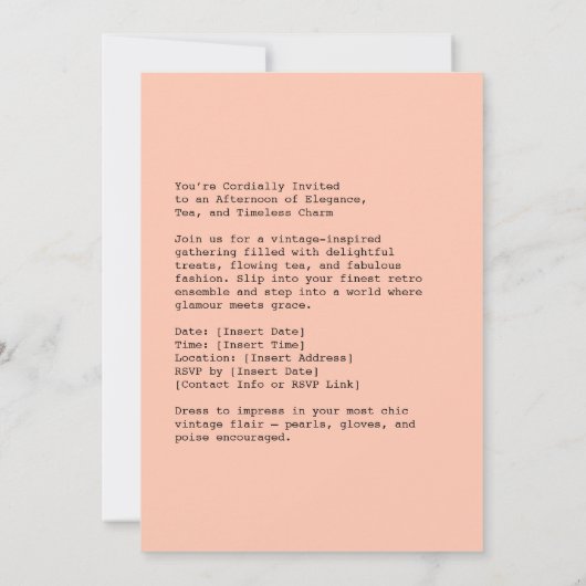 glamour in de keuken kaart (Achterkant)