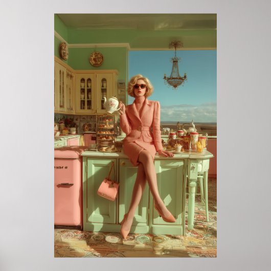  glamour in de keuken poster (Voorkant)