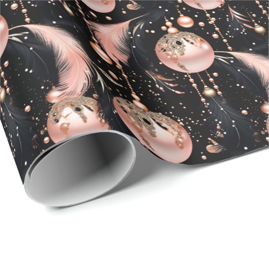 Glamour Kerst Wrapping Papier (Rol Hoek)