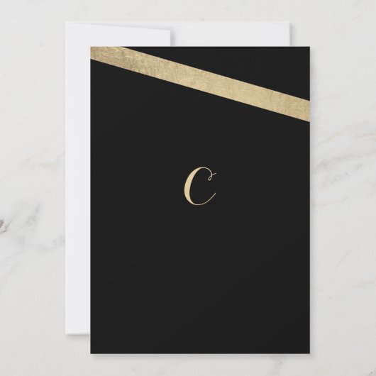 Glamour klas luxe gouden geometrische Afstuderen Kaart (Achterkant)