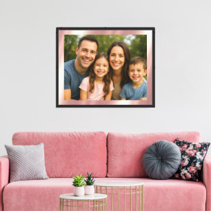 Glamour lege roze gouden achtergrond voor jouw fot canvas afdruk