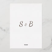 Glamour Lijst Gold Foil Wedding Invitation Folie Uitnodiging (Achterkant)