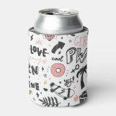 Glamour lippen: mode naadloos patroon. blikjeskoeler (Blikje Voorkant)