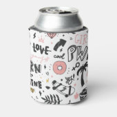 Glamour lippen: mode naadloos patroon. blikjeskoeler (Blikje Achterkant)