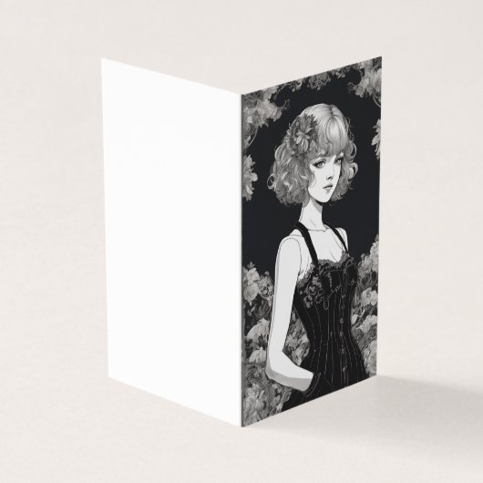  Glamour Little Black Dress LBD Blank Kaart (Buitenkant)