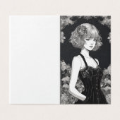  Glamour Little Black Dress LBD Blank Kaart (Buitenkant ongevouwen)