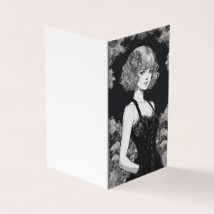  Glamour Little Black Dress LBD Blank Kaart