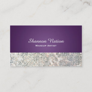Glamour Lovertjes Glitter Paars Glam Visitekaartje