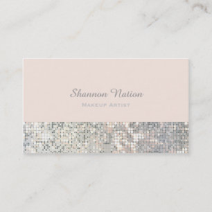 Glamour Lovertjes Glitter Roze Roze Visitekaartje