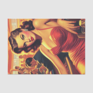  Glamour Meisje Rode Jurk Tissuepapier