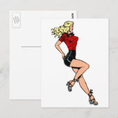  glamour-meisje Volgende deur, blond Blombshell Briefkaart (Voorkant / Achterkant)