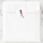 glamour-meisje Volgende deur, blond Blombshell Ronde Sticker (Tas)