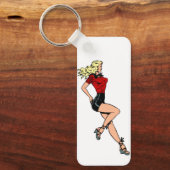 glamour-meisje Volgende deur, blond Blombshell Sleutelhanger (Voorkant)
