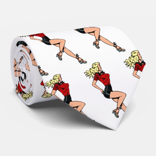  glamour-meisje Volgende deur, blond Blombshell Stropdas (Opgerold)