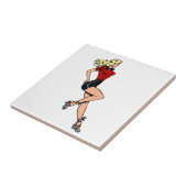  glamour-meisje Volgende deur, blond Blombshell Tegeltje (Zijkant)