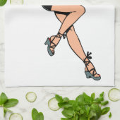 glamour-meisje Volgende deur, blond Blombshell Theedoek (Gevouwen)