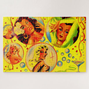 Glamour meisjes uit de jaren veertig legpuzzel
