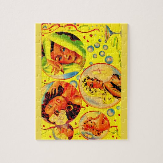 Glamour meisjes uit de jaren veertig legpuzzel (Verticaal)