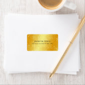 Glamour Metallic look Faux Gold Hearts Elegant Etiket (Insitu)