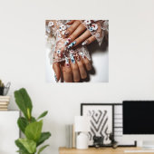 Glamour mode luxe zomernagels art foto poster (Thuiskantoor)