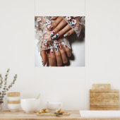 Glamour mode luxe zomernagels art foto poster (Keuken)