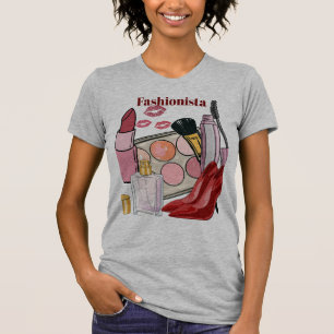 Glamour Mode, Make-up Essentials T-shirt voor haar