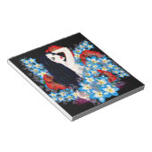 Glamour Model in Poppy flower bed, ART/LeahG Notitieblok (Schuin)