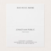 Glamour Modern Elegant Faux Gold Sjabloon Premium Visitekaartje (Binnenkant ongevouwen)