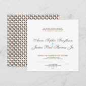  Glamour Modern Huwelijksuitnodiging Kaart (Voorkant / Achterkant)