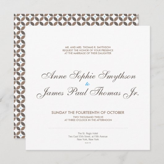  Glamour Modern Huwelijksuitnodiging Kaart (Voorkant / Achterkant)