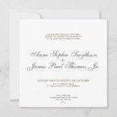  Glamour Modern Huwelijksuitnodiging Kaart (Voorkant)