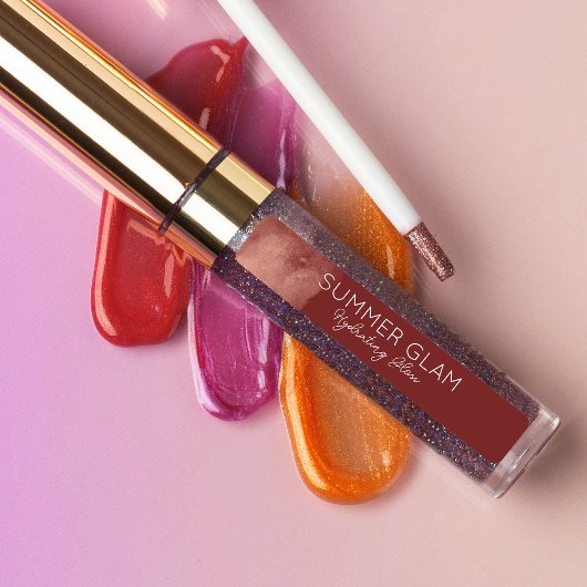 Glamour Modern Lipstick Lip Gloss Red Maroon Label