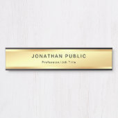 Glamour Modern Professional Sjabloon met gouden lo Deurbordje (Voorkant)