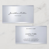 Glamour Modern Silver-look elegant, eenvoudig Visitekaartje (Voorkant / Achterkant)