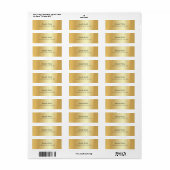 Glamour Moderne Elegante Gouden Cursieve Tekst Een Etiket (Full Sheet)