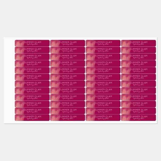 Glamour Moderne Lipstick Lip Gloss Roze Label (Vel)