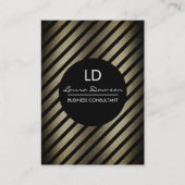 Glamour Monogram Cirkel en Stripes Visitekaartje (Voorkant)